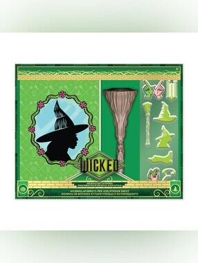 Wicked Themed Green Witch Journal & Sticker Set